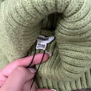 Cropped Sleeveless Turtleneck Sweater